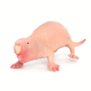 Realistic Plastic Naked Mouse Model, Indoor Outdoor Wildlife Decoration, Durable Desktop & Shelf Ornament, Natural Appearance, No Power Needed