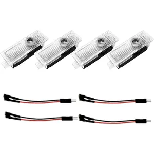 4 Pcs Car Welcome Lights, LED Door Projector Lights, Car Door Light Replacements, Puddle Lights for 1/2/3/4/5/6/7 Replaceable with X1/X2/X3/X4/X5/X6/X7/M/Z/GT