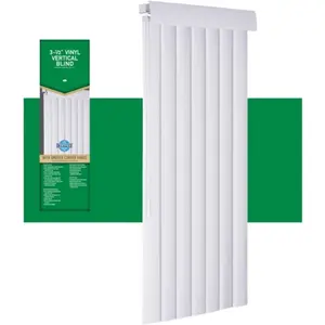 Living Accents Vinyl 3-1/2 in. Blinds 78 in. W X 84 in. H White - Pack of 2