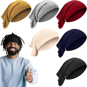 6 count Spandex Dreadlock Cap Dreadlock Tube Bands Unisex Men Women Elastic Hair Dreads  Wraps Headbands for Dreads Accessories, 6 Colors(Bright Color)
