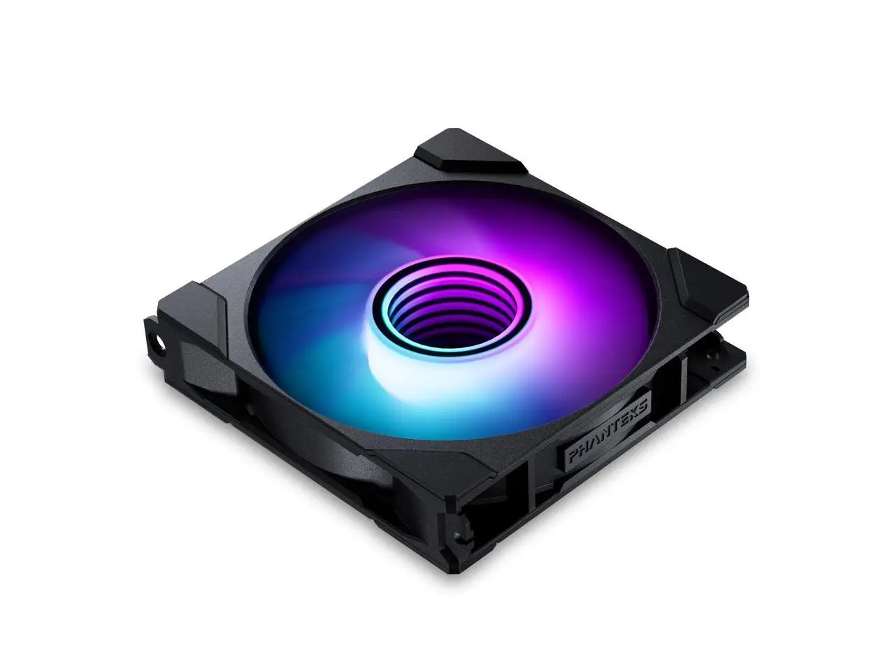 Phanteks M25-120 Gen2, 120mm ARGB High Performance Cooling Fan, Daisy-chain Unified Fan Frame, Infinity Mirror hub, single cable connection, Black