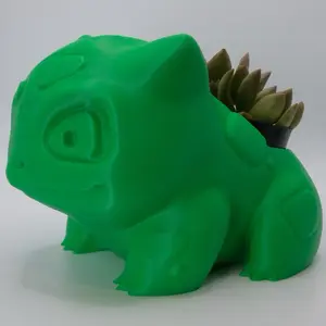 Bulby the Planter – 3D Printed Bulbasaur-Inspired Succulent Pot Planter. Cute Character Face.