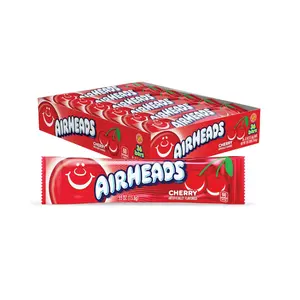 Airheads Candy, Watermelon Flavor, Individually Wrapped Full Size Bars, Taffy, Non Melting, Party, Pack of 36 Bars