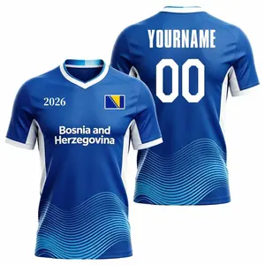 3 Ops Custom Mens Womens Bosnia and Herzegovina 2026 Cup Soccer Jersey Gifts For Fans