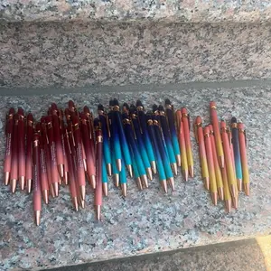 cute Ombre Pens (1 PEN ONLY ) - 100% Made in the USA, 100% Black Ink, 100% Gold Trim, 100% Ombre Design