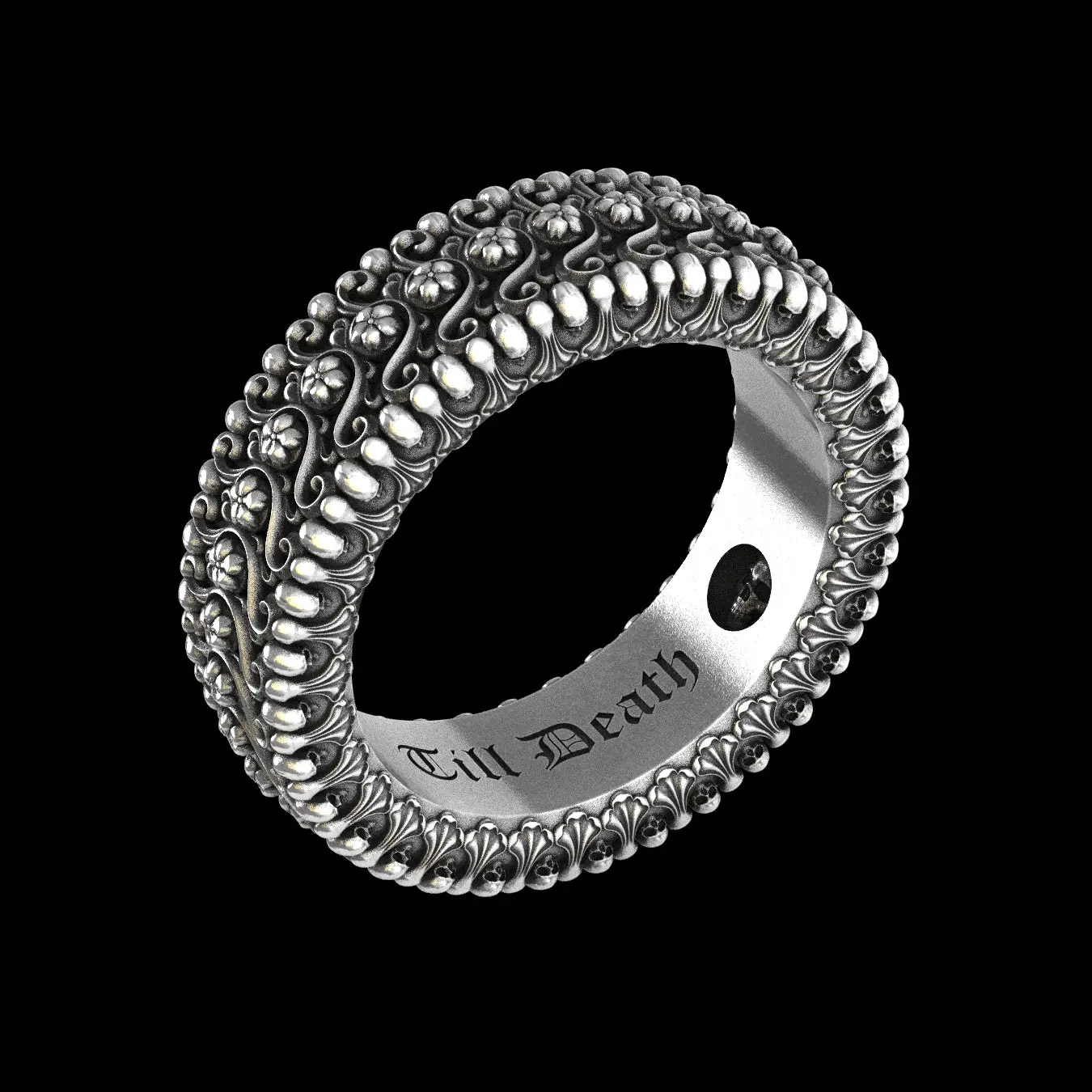 Till Death Band Sterling Silver On Hand