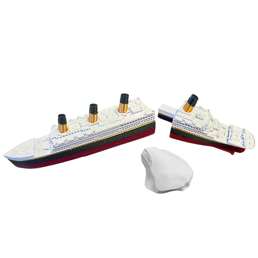 split in half titanic figurine split in half titanic figurine