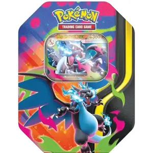 Pokemon Mega Evolution Mega Charizard X EX Tin Set [4 Booster Packs & Promo Card]