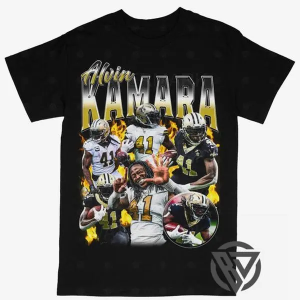 Alvin Kamara T-shirt For Men Women, For Fans Unisex Casual Streetswear Top