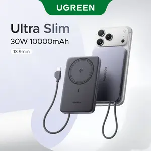 UGREEN Magnetic Power Bank Qi2 Certified 15W Fast Charging Wireless Battery Pack Slim 10000mAh Magsafe Portable Charger with 30W USB-C for iPhone 17/16/15/14/13/12 Series ,tiktokshopmemorialday,