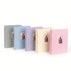 Linen Photo Album for 3 Inch Pictures, Large Capacity, Creative Self Adhesive Picture Organizer, Straight Shape Design, Scrapbook Photo Album