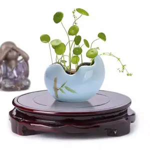360° Rotatable Wooden Plant Stands, Display Stands Indoor, Bonsai Rotating Turntable, Display Base, Swivel Display Pedestal Oriental Style Indoor Furniture Plant Stand Vase Stand Accessories Decor outdoorfun