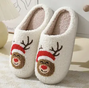 Christmas Reindeer Women's Slippers Comfort Soft Cute Holiday Footwear Walking Shoes