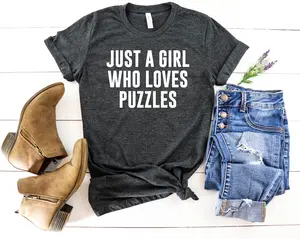Just A Girl Who Loves Puzzles - Puzzle Shirt | Puzzle Lover Gift | Jigsaw Puzzle Shirt | Puzzle Solving Shirt