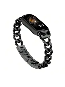 Metal Chain Band Compatible with Fitbit Inspire 3 Bands, Adjustable Stainless Steel Straps Replacement for Fitbit Inspire 3 Bands for Women Men rolex e