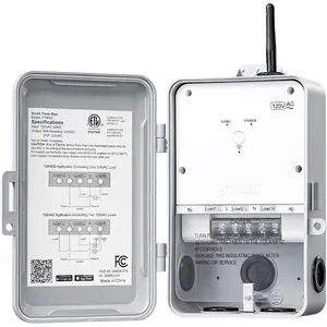 Pool Pump Timer Heavy Duty Outdoor WiFi Timer Box 40A 120VAC 2HP Work with Smart Life Alexa Google Assistant Easy Wiring for Pool Water Heater ETL Listed