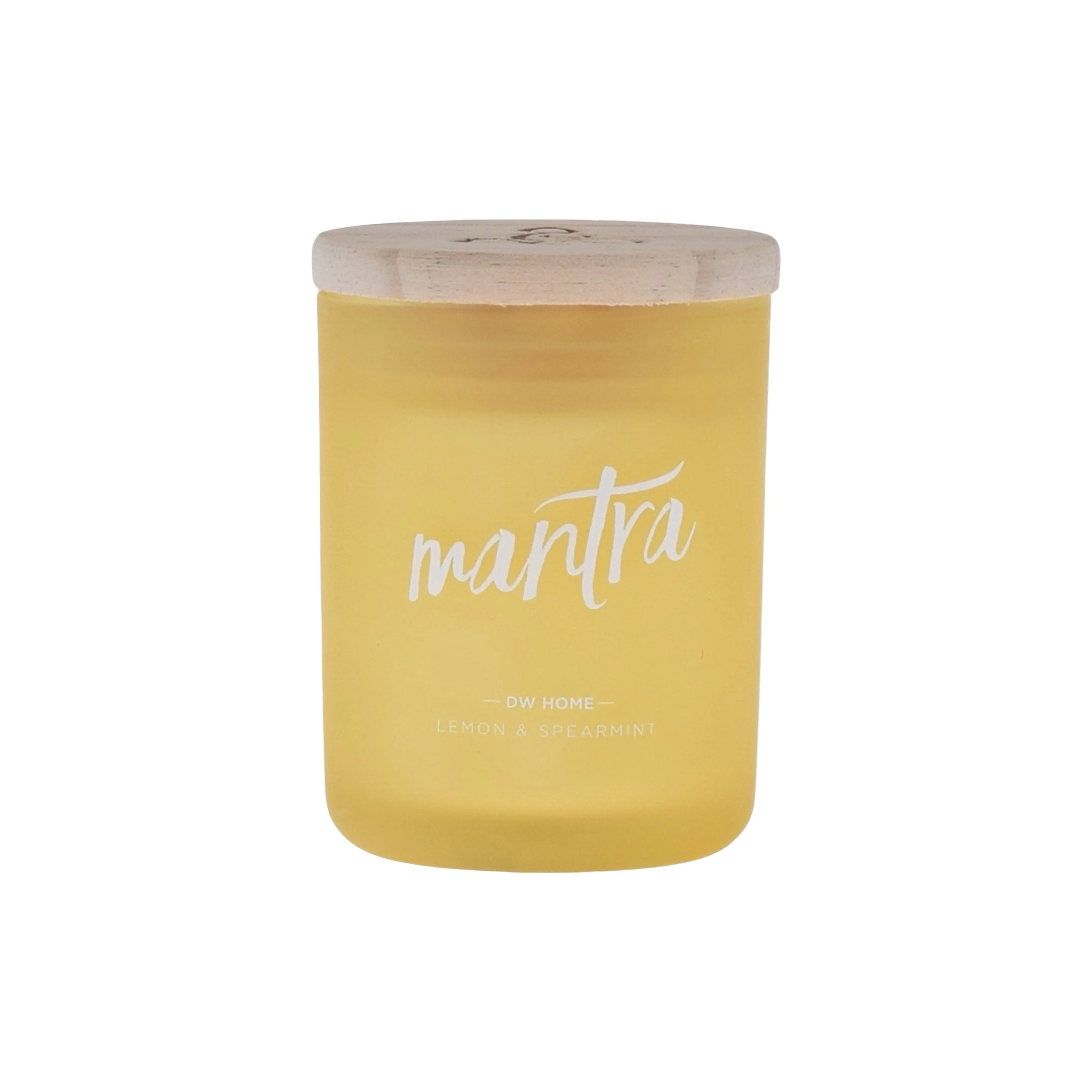 Mantra 3.8oz Scented Lemon & Spearmint Fragrance Wax Candle - Mini Home Fragrance Decor, Home Supplies Aroma Freshener (approx. 12h Burn Time)