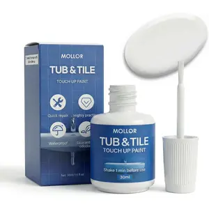 Tub and Tile Paint Semi-Gloss White Touch Up Paint Pen for Scratches Chips Spots Cracks on Bathtub Porcelain Enamel and Toilets 1.5 Fl Oz White