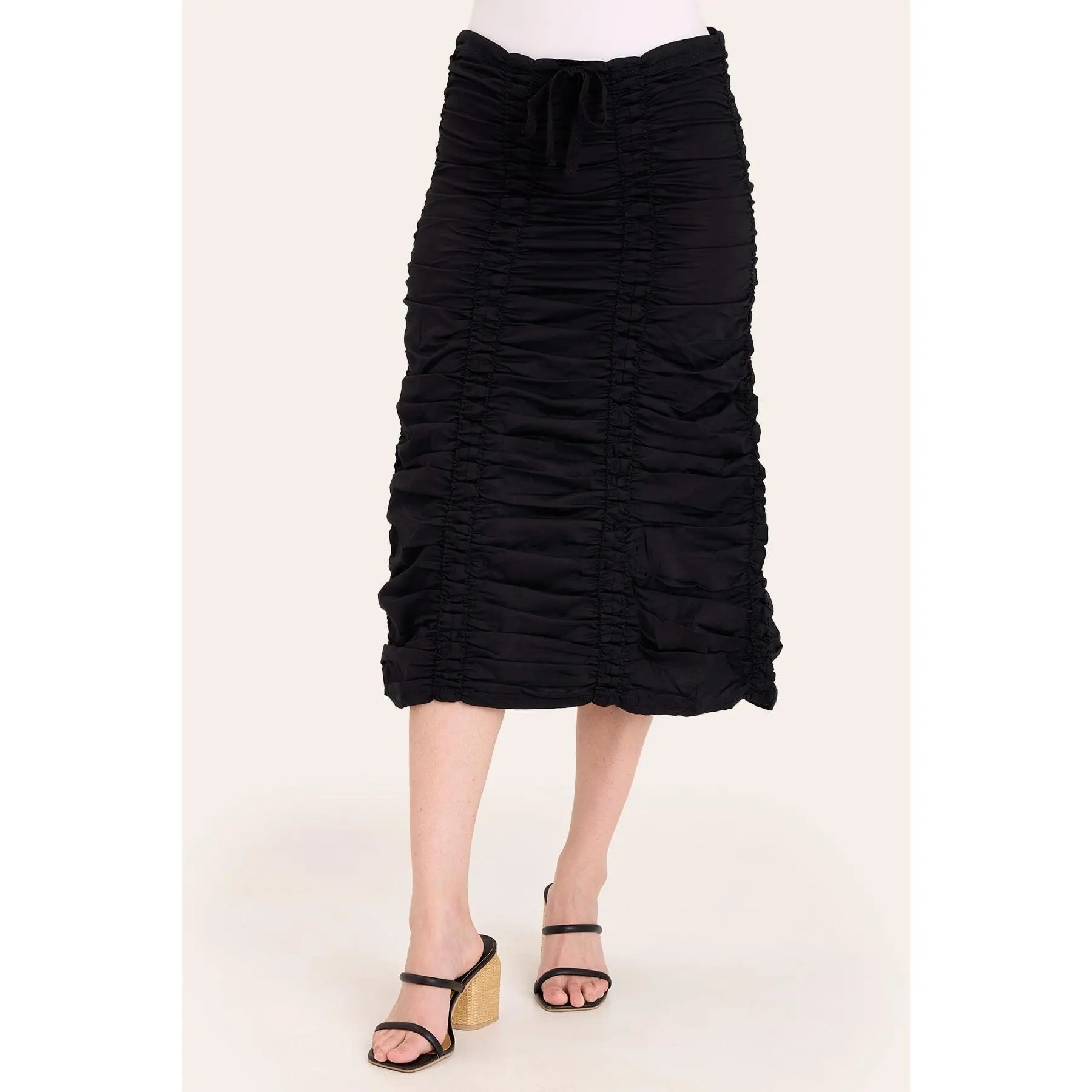 Double Shirred Panel Skirt