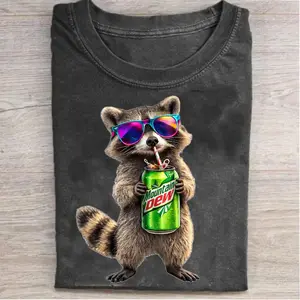 Funny Raccoon Drinking Moun.tain Dew T-Shirt