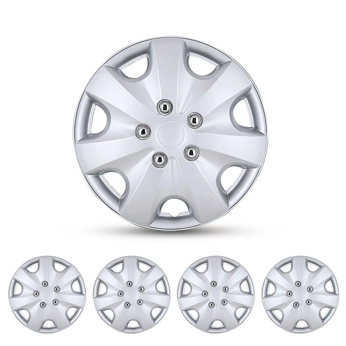 WOLFSTORM 4-Pack 14 Inch Universal Wheel Rim Cover Hubcaps