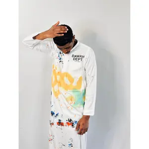 Dawah Dept. Special Edition Hand Painted Thobe - White