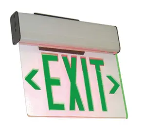 Westgate Mfg LED Edgelit Exit Sign, 4.8W, 120-277V, Green Letter, Aluminum Housing, XE-2GMA-EM