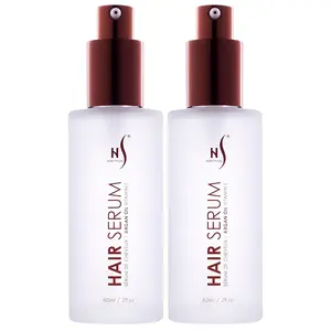 Herstyler Argan Oil Hair Serum - Anti-Frizz Hair Serum for Frizzy and Damaged Hair - Lightweight Heat Protectant Serum for Hair Growth - Hair Oil Serum with Aloe Vera, Vitamin E & Argan Oil - Boosts Shine & Hydration - Haircare - 2 Fl Oz - 2 Pack Glossy S