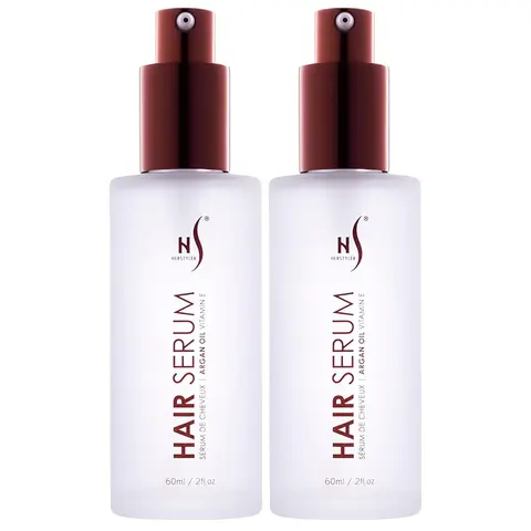 Herstyler Argan Oil Hair Serum - Anti-Frizz Hair Serum for Frizzy and Damaged Hair - Lightweight Heat Protectant Serum for Hair Growth - Hair Oil Serum with Aloe Vera, Vitamin E & Argan Oil - Boosts Shine & Hydration - Haircare - 2 Fl Oz - 2 Pack Glossy S