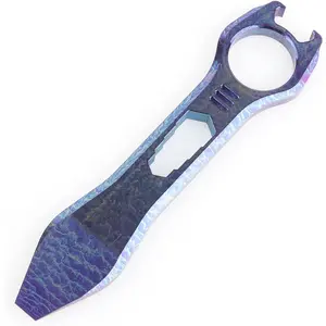 Titanium EDC Pry Bar Multi Tool Bottle Opener Nail Puller Crowbar Wrench Screwdriver Compact Size EDC Multi Tool