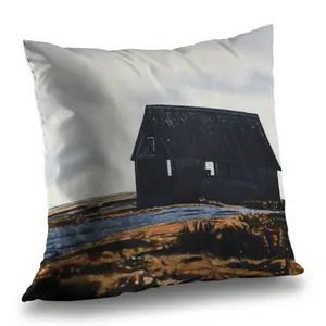 Begin Home Decor C1PT1414BV2U12 14 x 14 in. Abandoned Barn - Building Landscapes Poly Twill Throw Pillow