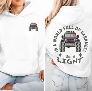 Offroad Duck Duck Crewneck Holiday 4WD US Hoodie, In A World Full Of Darkness Be A Light Hoodie, Girl Power Adventure 4x4 Off road Hoodie, Full Size, Full Color
