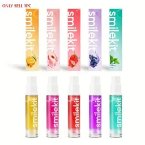 10ML Oral Care Spray Mint Strawberry Peach Grape Flavor Fresh Breath Cleaner Bad Breath Killer, Travel Office Date Confidence Boosting Balm