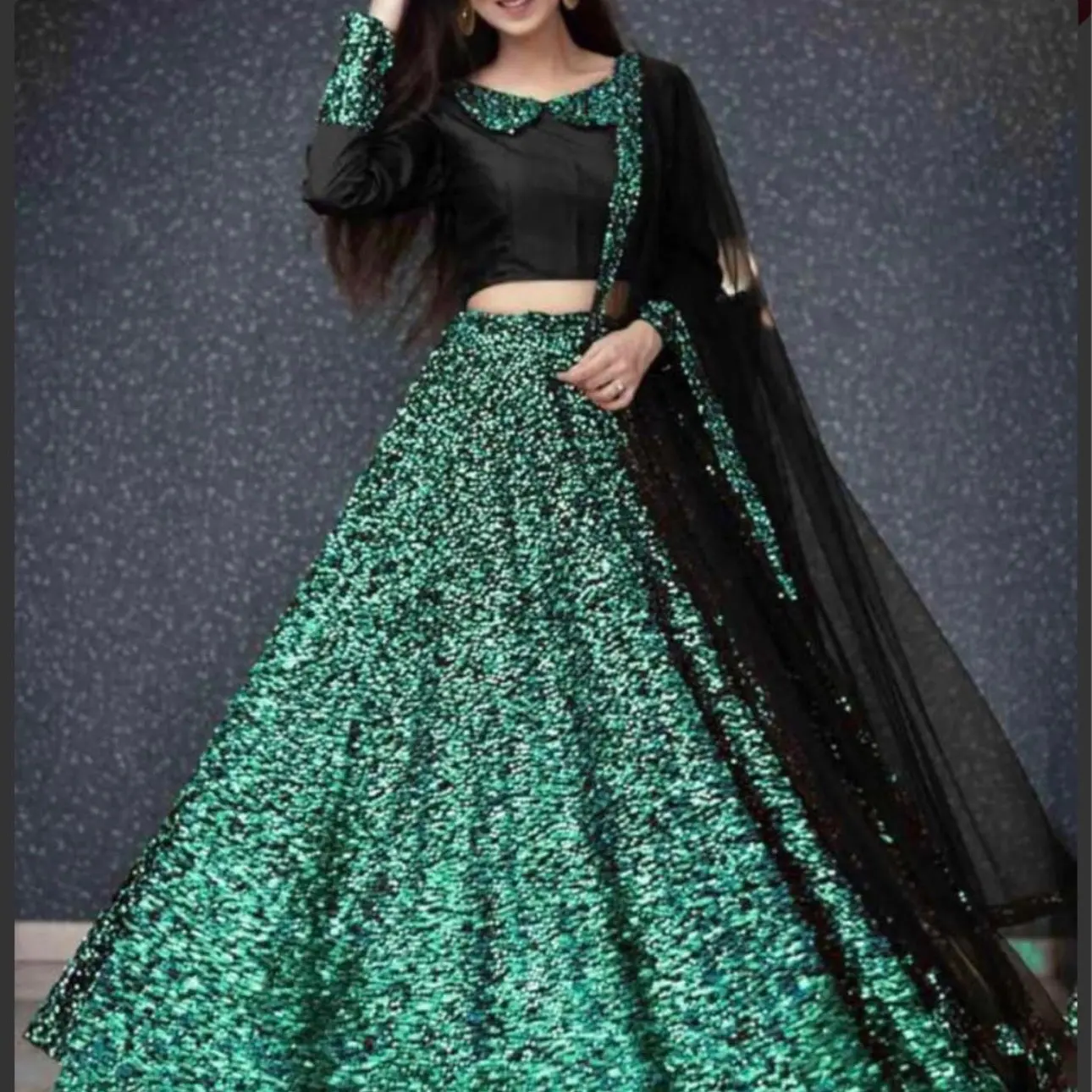 Velvet lehenga choli full stitched size small
