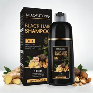 3-In-1 Hair Shampoo, Natural Ingredients Gentle Moisturizing Dyeing Shampoo, Unisex Professional Hair Care & Styling Product, Natural Herbal Shampoo