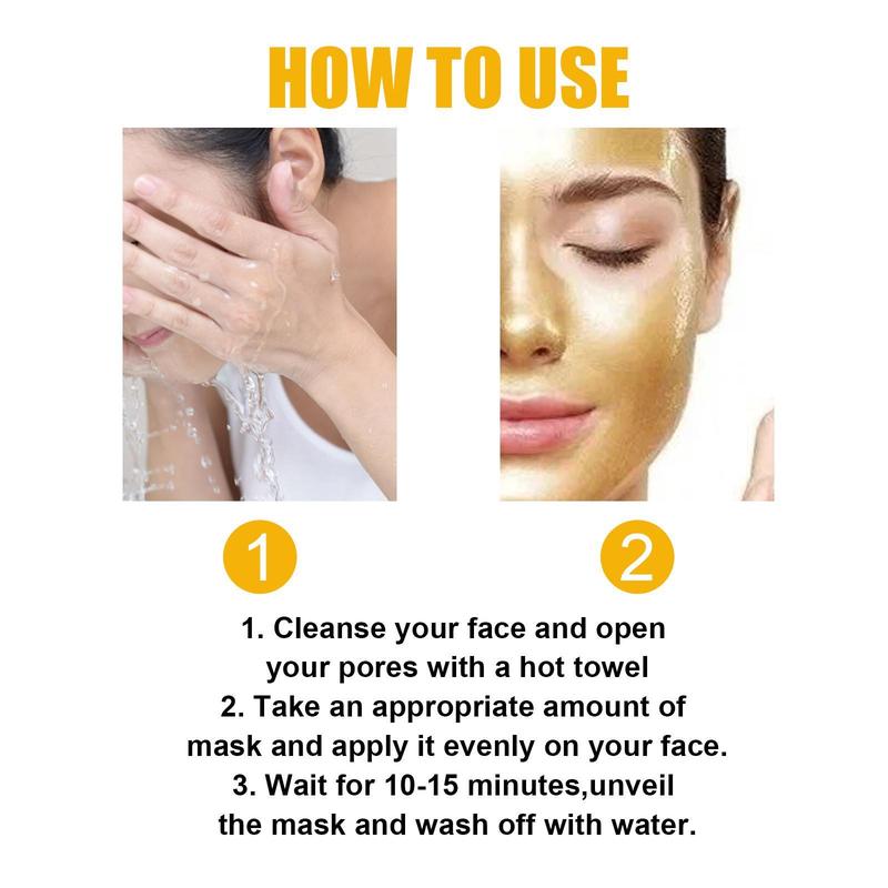 Peel-Off Gold Mask Cleanses Facial Blackheads, Reduces Fine Lines And Tights The Skin. It Is A Topical Mask