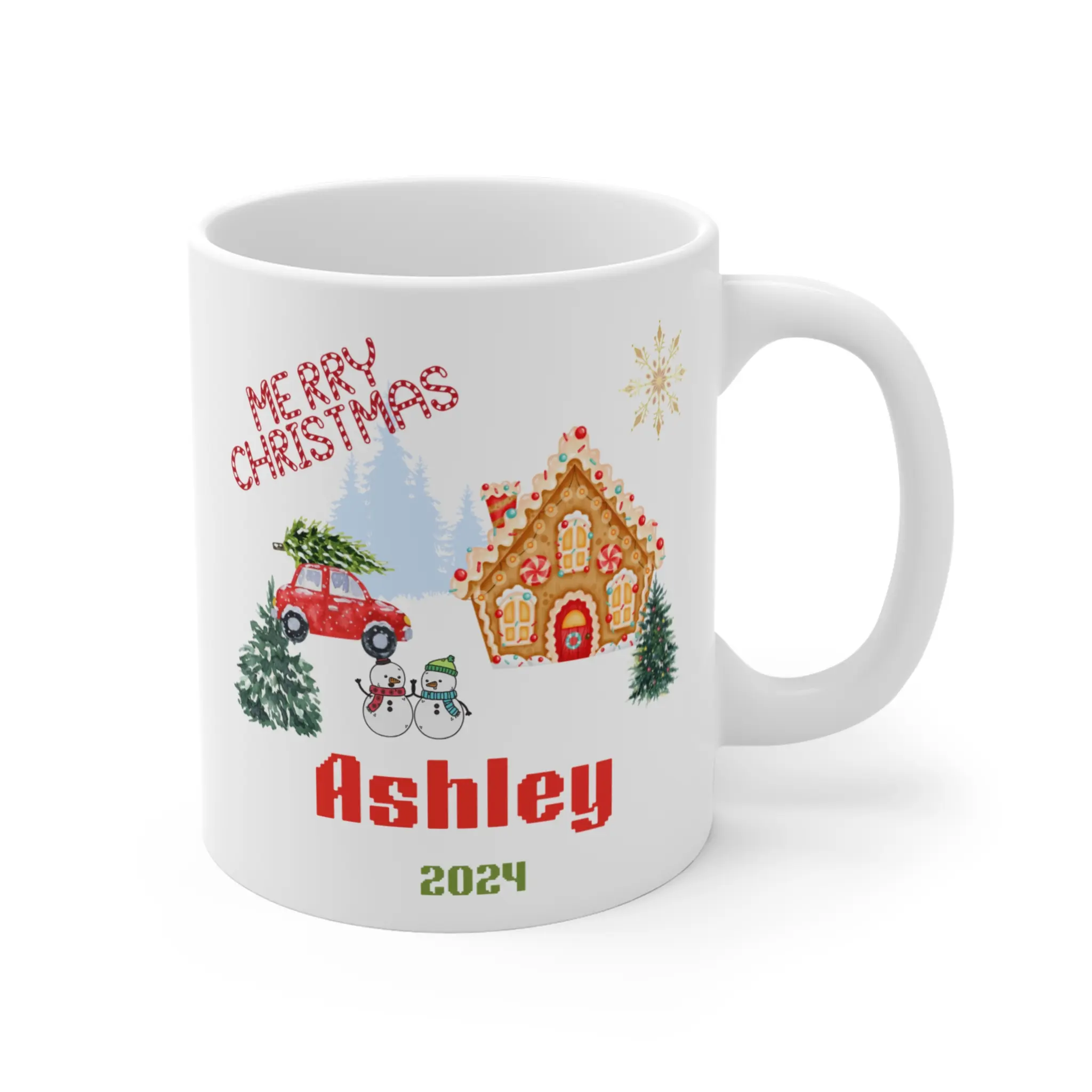 Personalized Christmas Coffee Mug - Custom Holiday Cup, Xmas Gift Idea, Festive Ceramic Tea Mug, Seasonal Drinkware, Santa Claus Coffee Cup Reuse Reusable