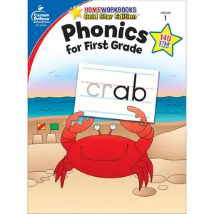 Carson Dellosa Phonics for First Grade Workbook, Consonants, Blends, Digraphs, Vowels, and Word Families Writing Practice, Language Arts Classroom or Homeschool Curriculum (Volume 11) (Home Workbooks) - Paperback