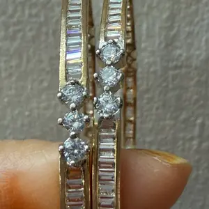 Sleek Ad Stone Bangles. Elegant & Stylish Indian Jewelry for Women