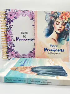 Set of 3 Diario de Promesas Bible Study Journals – Complete Devotional & Verse Study Materials (Spanish Edition)