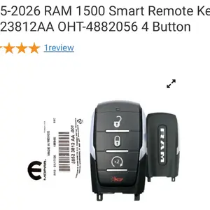 2025-2026 RAM 1500 4-Button Smart Remote Key Fob, Compatible with Part Numbers 68523812AA, OHT-4882056
