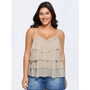 BLOOMCHIC Plus Size Super Soft Breathable Layered Tank Top [M–6X], 2026 Summer Vibes