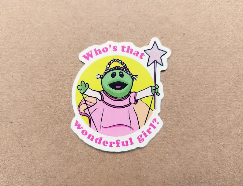 Who's That Wonderful Girl? Vinyl Sticker, Nanalan Inspired, Cute Laptop Stickers, Vinyl Decal, Vinyl Stickers, Car Stickers, Laptop Fan Art