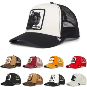 Cartoon Mesh Embroidered Animal Baseball Cap Embroidered Animal Baseball Cap Hip Hop Mesh Cap Streetwear Mesh Hat