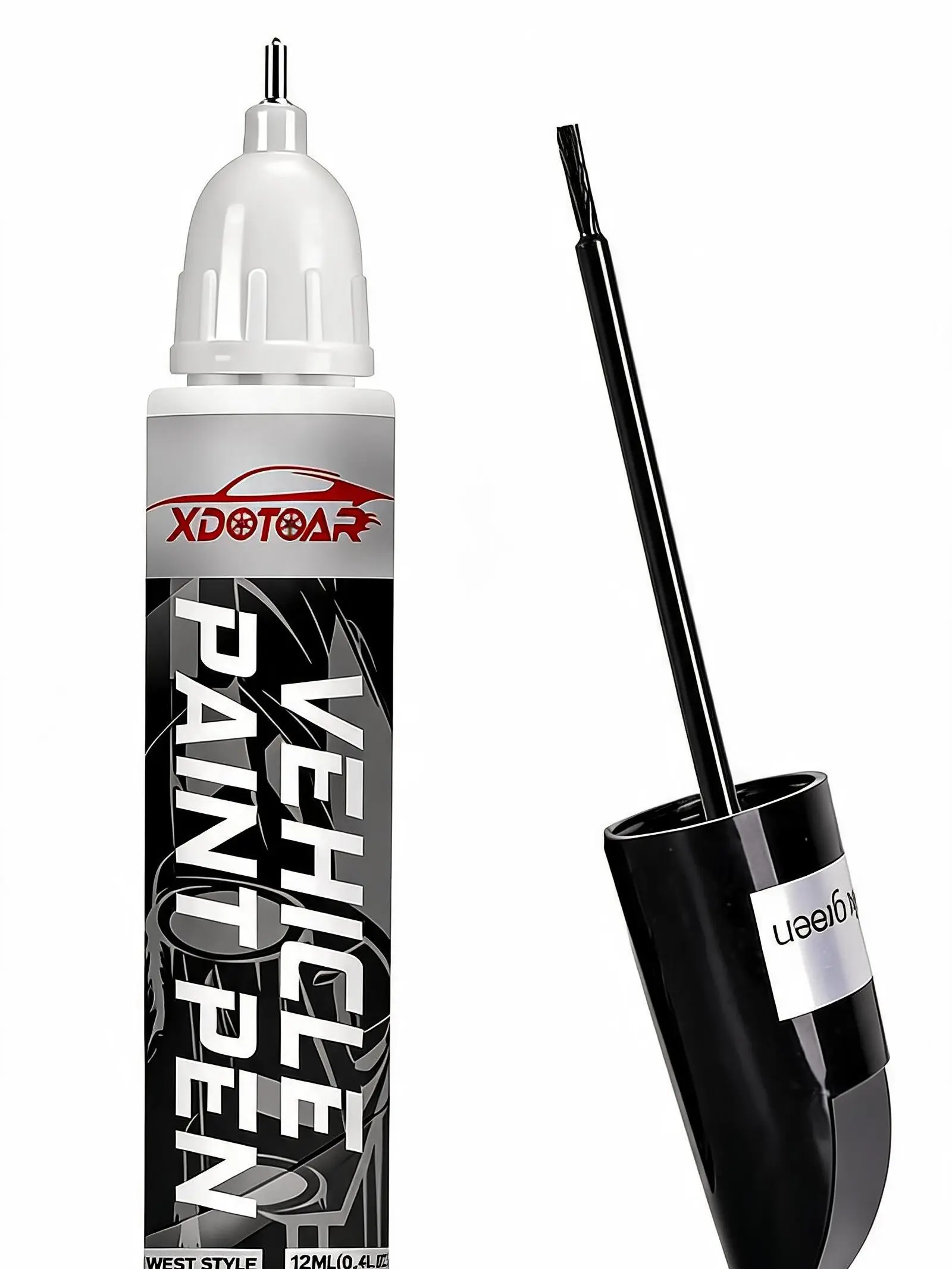 Automotive Car Touch Up Paint Pen - Matte Black, Color Accurate, Fast-Drying, Easy to Use, Safe, Waterproof, Long-Lasting Protection for Minor Repairs, Multi-Colors Optional, All Auto Parts Compatible