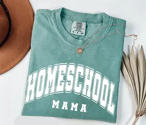 Homeschool Mama Shirt, Comfort Colors T-Shirt, Homeschooling Mama T Shirt, Back To School Gift, Gift for Homeschooler Teacher Mom