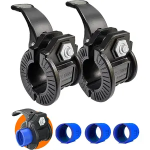 Barbell Clips 1 Inch Quick Release Weight Clamps 0.9-1.18inch Multi-Size Adjustable Olympic Clamps for Bars