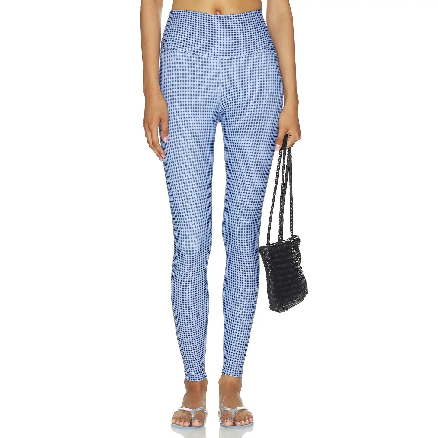 BEACH RIOT Piper Legging in Blue Gingham