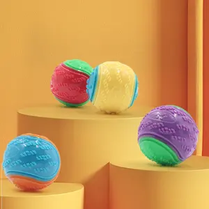 Soft TPR Dog Ball , Durable Bite-Resistant Sounding  for Teeth Cleaning, Interactive Sounding  for Pets, Durable Pet Supplies Outdoor Bungee