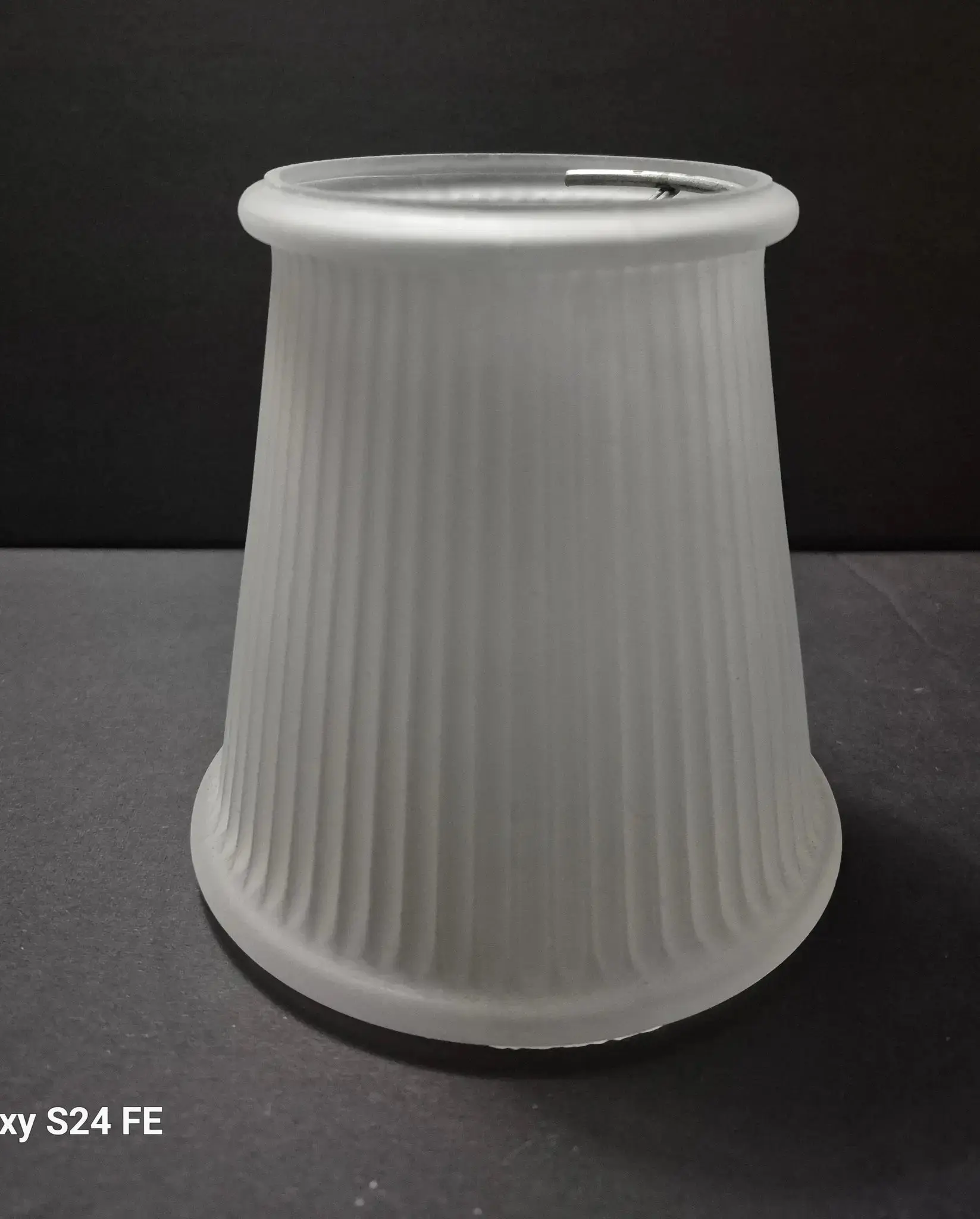 Acid Etched Ribbed Torpedo Chandelier Glass Shade – Clip-On